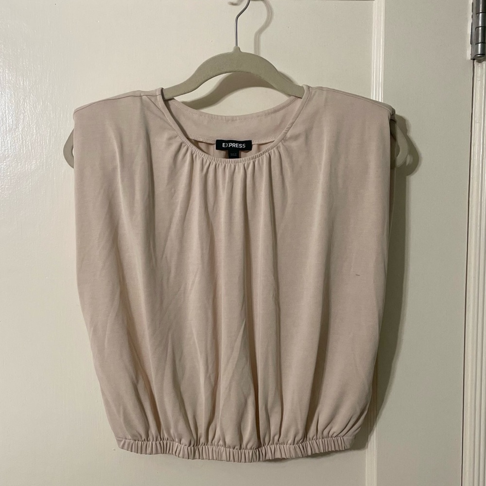 sueded jersey strong shoulder tank